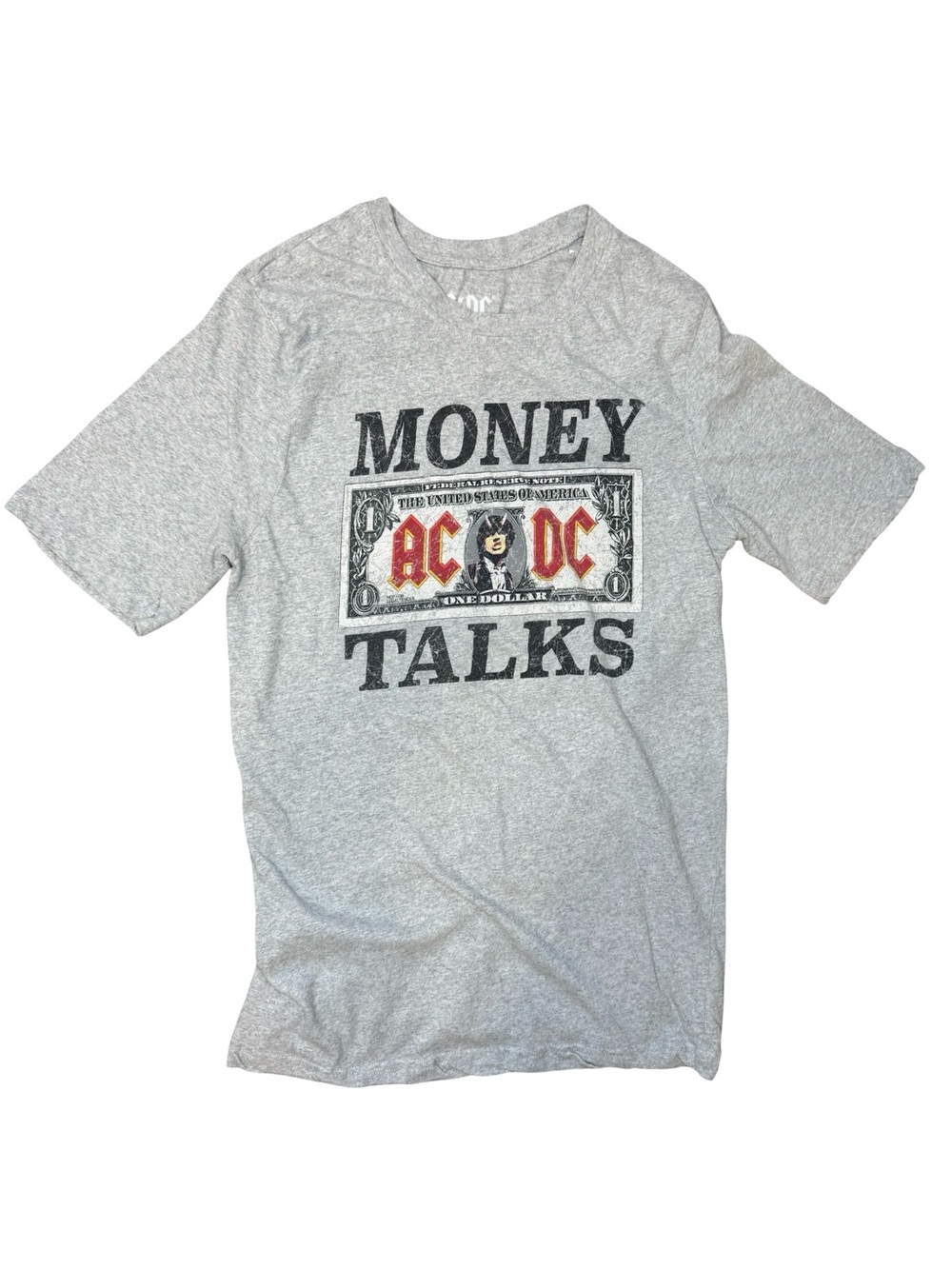 AC/DC Gray 'Money Talks' Band Graphic Unisex T-Shirt